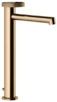 GESSI Anello Mitigeur lavabo réhaussé, bec long, avec vidage et flexibles de raccordement. Warm Bronze PVD