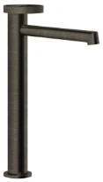 Gessi Anello Mitigeur lavabo rehaussé, bec long, sans vidage, avec flexibles de raccordement. Aged Bronze