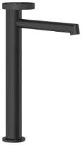 GESSI Anello Mitigeur lavabo réhaussé, bec long, sans vidage, avec flexibles de raccordement. Noir XL