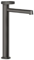 Gessi Anello Mitigeur lavabo rehaussé, bec long, sans vidage, avec flexibles de raccordement. Black Metal Brossé PVD