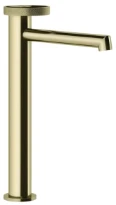 GESSI Anello Mitigeur lavabo réhaussé, bec long, sans vidage, avec flexibles de raccordement. Brass PVD