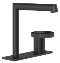 GESSI Anello Mitigeur lavabo, sans vidage, avec flexibles de raccordement. Noir XL