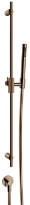 GESSI Anello Barre de douche complète avec douchette anticalcaire, flexibles 1,50 m et sortie murale coudée. Cuivre PVD