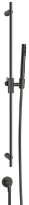 GESSI Anello Barre de douche complète avec douchette anticalcaire, flexibles 1,50 m et sortie murale coudée. Black Metal Brossé PVD