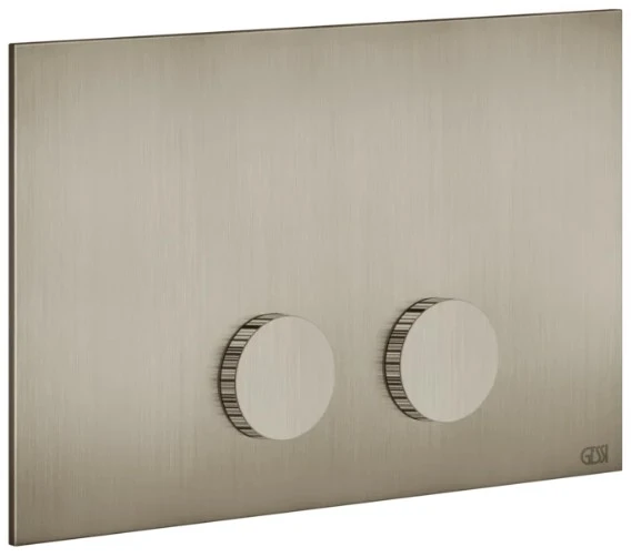 GESSI Ingranaggio Total Look Plaques de déclenchement pour Geberit SIgma 8 e Sigma 12 Finox Brushed Nickel