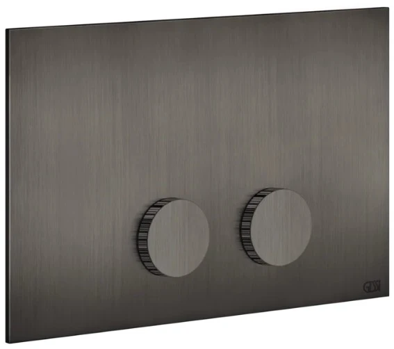 GESSI Ingranaggio Total Look Plaques de déclenchement pour Geberit SIgma 8 e Sigma 12 Black Metal Brossé PVD