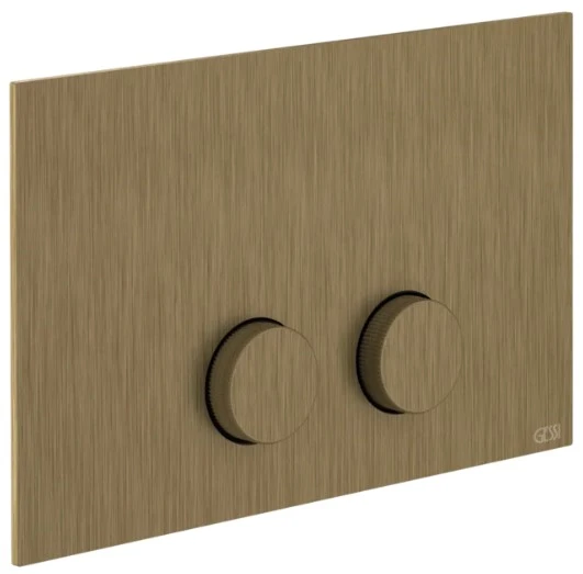 Gessi Ingranaggio Total Look plaque de commande pour Geberit Sigma 8 et Sigma 12 Antique Laiton