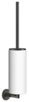GESSI Anello Accessories Porte-balayette mural blanche. Black Metal Brossé PVD