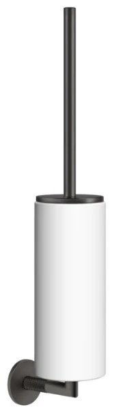 GESSI Anello Accessories Porte-balayette mural blanche. Black Metal Brossé PVD