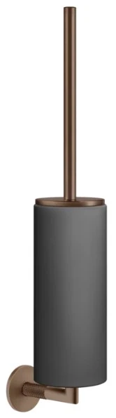 GESSI Anello Accessories Porte-balayette mural noir. Cuivre Brossé PVD