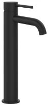 GESSI Flessa Mitigeur lavabo réhaussé, bec court. Sans vidage, avec flexibles de raccordement. Noir XL