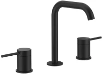 GESSI Flessa Mélangeur trois trous hauteur moyenne sans vidage avec flexibles de raccordement Noir XL