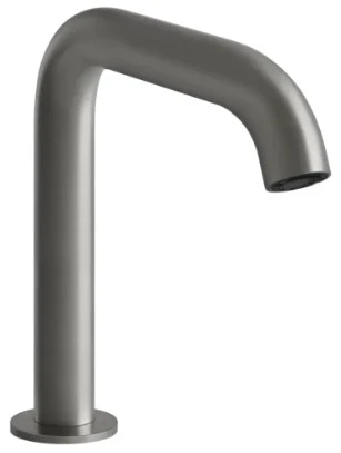 GESSI Flessa Mitigeur lavabo electronique fourni avec 2 robinets sous-lavabo pourcontrôle de la température et du débit. FLESSA. Steel Brushed