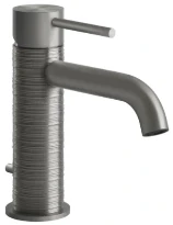 GESSI Trame Mitigeur lavabo, avec vidage et flexibles de raccordement. Steel Brushed
