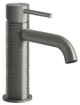 Gessi Trame Mitigeur lavabo, sans vidage, avec flexibles de raccordement. Steel Brushed