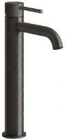 Gessi Trame Mitigeur lavabo rehaussé, bec court. Sans vidage, avec flexibles de raccordement. Black Metal Brossé PVD