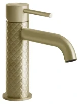 GESSI Intreccio Mitigeur lavabo, sans vidage, avec flexibles de raccordement. Brushed Brass PVD