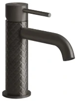 GESSI Intreccio Mitigeur lavabo, sans vidage, avec flexibles de raccordement. Black Metal Brossé PVD