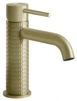 Gessi Meccanica Mitigeur lavabo, sans vidage, avec flexibles de raccordement. laiton brossé PVD
