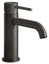 GESSI Meccanica Mitigeur lavabo, sans vidage, avec flexibles de raccordement. Black Metal Brossé PVD