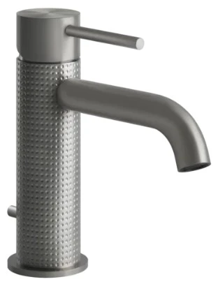 GESSI Cesello Mitigeur lavabo, avec vidage et flexibles de raccordement. Steel Brushed