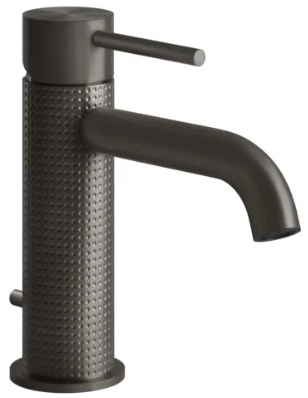 GESSI Cesello Mitigeur lavabo, avec vidage et flexibles de raccordement. Black Metal Brossé PVD
