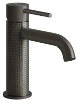 GESSI Cesello Mitigeur lavabo, sans vidage, avec flexibles de raccordement. Black Metal Brossé PVD