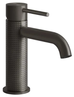 GESSI Cesello Mitigeur lavabo, sans vidage, avec flexibles de raccordement. Black Metal Brossé PVD