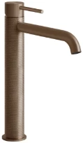 GESSI Cesello Mitigeur lavabo réhaussé, bec long. Sans vidage, avec flexibles de raccordement. Cuivre Brossé PVD