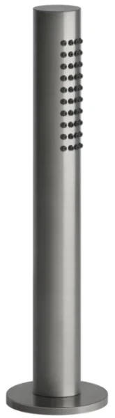 Gessi Bath316 Conus handdouchehouder met antikalk-handdouche en buigzame slang 1,50 m Steel Brushed