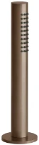 Gessi Bath316 Support douchette avec douchette anticalcaire et flexibles 1,5m Cuivre Brossé PVD
