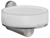 GESSI 316Accessories Porte-savon mural blanc. Steel Brushed