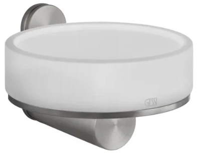 GESSI 316Accessories Porte-savon mural blanc. Steel Brushed