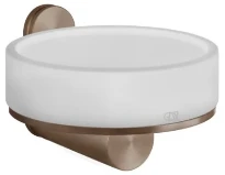 GESSI 316Accessories Porte-savon mural blanc. Cuivre Brossé PVD
