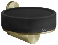 GESSI 316Accessories Porte-savon mural noir. Brushed Brass PVD