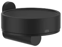 GESSI 316Accessories Porte-savon mural noir. Noir XL