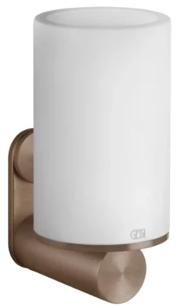 GESSI 316Accessories Porte-verre mural blanc. Cuivre Brossé PVD