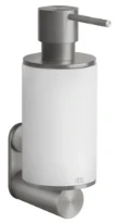 GESSI 316Accessories Distributeur de savon liquide mural blanc. Steel Brushed