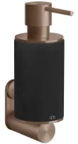 GESSI 316Accessories Distributeur de savon liquide mural noir. Cuivre Brossé PVD