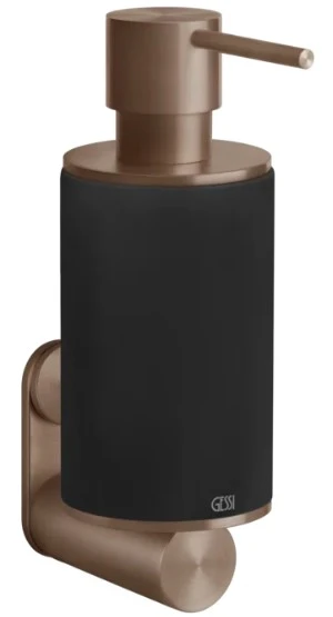 GESSI 316Accessories Distributeur de savon liquide mural noir. Cuivre Brossé PVD