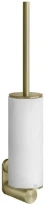 GESSI 316Accessories Porte-balayette mural blanche. Brushed Brass PVD