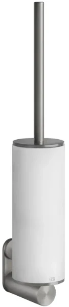 GESSI 316Accessories Porte-balayette mural blanche. Steel Brushed
