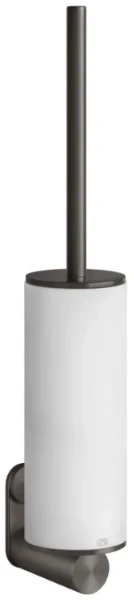GESSI 316Accessories Porte-balayette mural blanche. Black Metal Brossé PVD