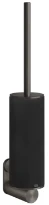 GESSI 316Accessories Porte-balayette mural noir. Black Metal Brossé PVD