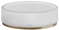 GESSI 316Accessories Porte-savon à poser blanc. Warm Bronze Br. PVD