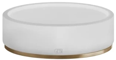 GESSI 316Accessories Porte-savon à poser blanc. Warm Bronze Br. PVD