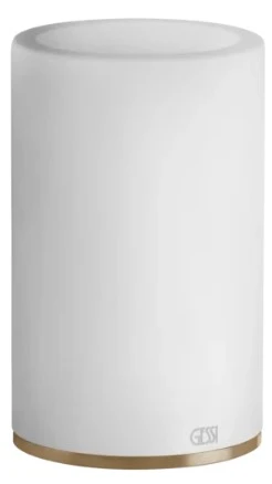 GESSI 316Accessories Porte-verre à poser blanc. Warm Bronze Br. PVD