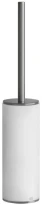 GESSI 316Accessories Porte-balayette à poser blanche. Steel Brushed