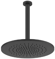 GESSI Shower316 Douchette au plafond avec bras orientable, longueur à la demande. Noir XL