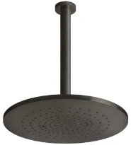Gessi Shower316 douche de tête plafond avec bras orientable, longueur à la demande. Black Metal Brossé PVD